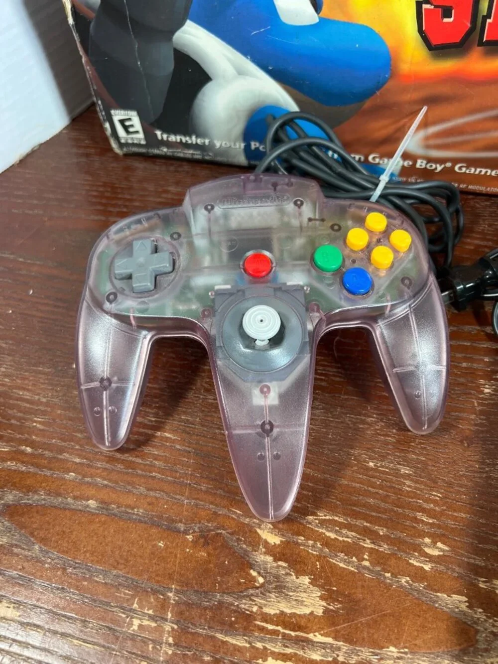 Nintendo 64 Pokemon Stadium Battle Set With Atomic Purple Controller & Transfer